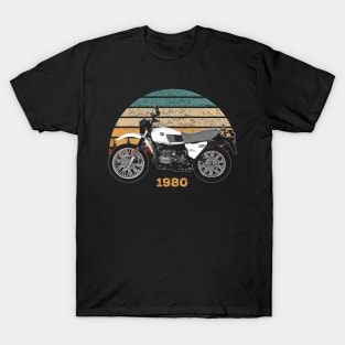 1980 BMW R 80 G-S Vintage Motorcycle Design T-Shirt